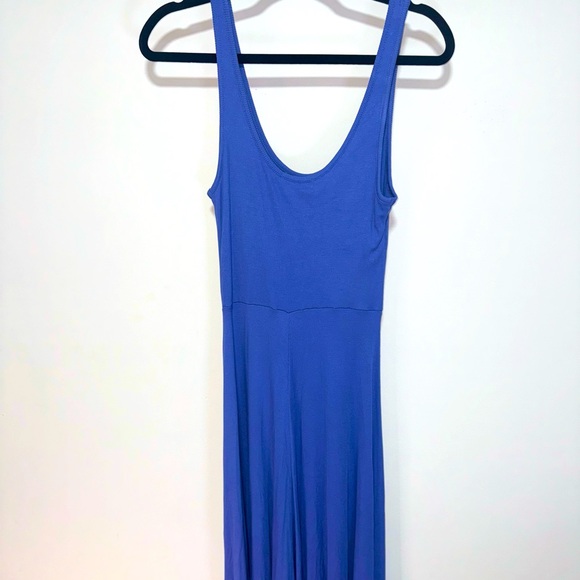NWOT Marine Layer Women's Dress Lexi Rib Fit Flare Midi Sz S Blue Casual Summer - Picture 1 of 9